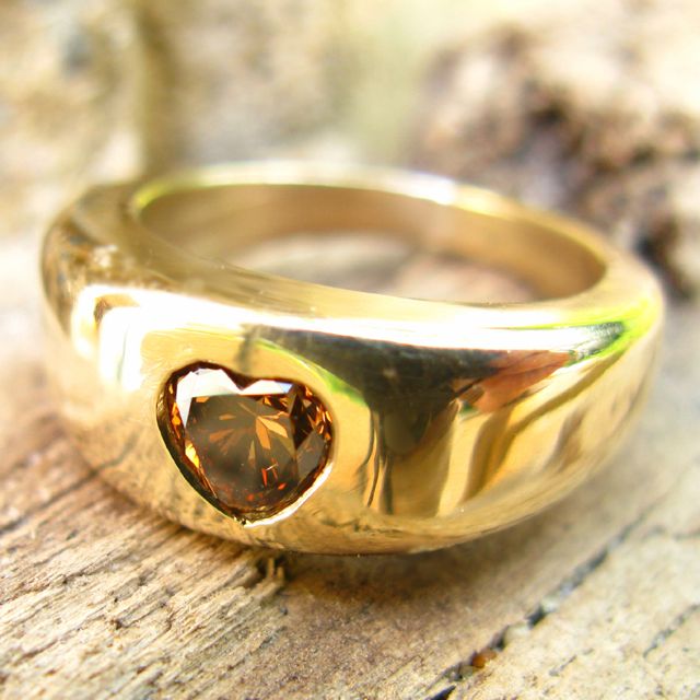 Champagne Heart Diamond ring