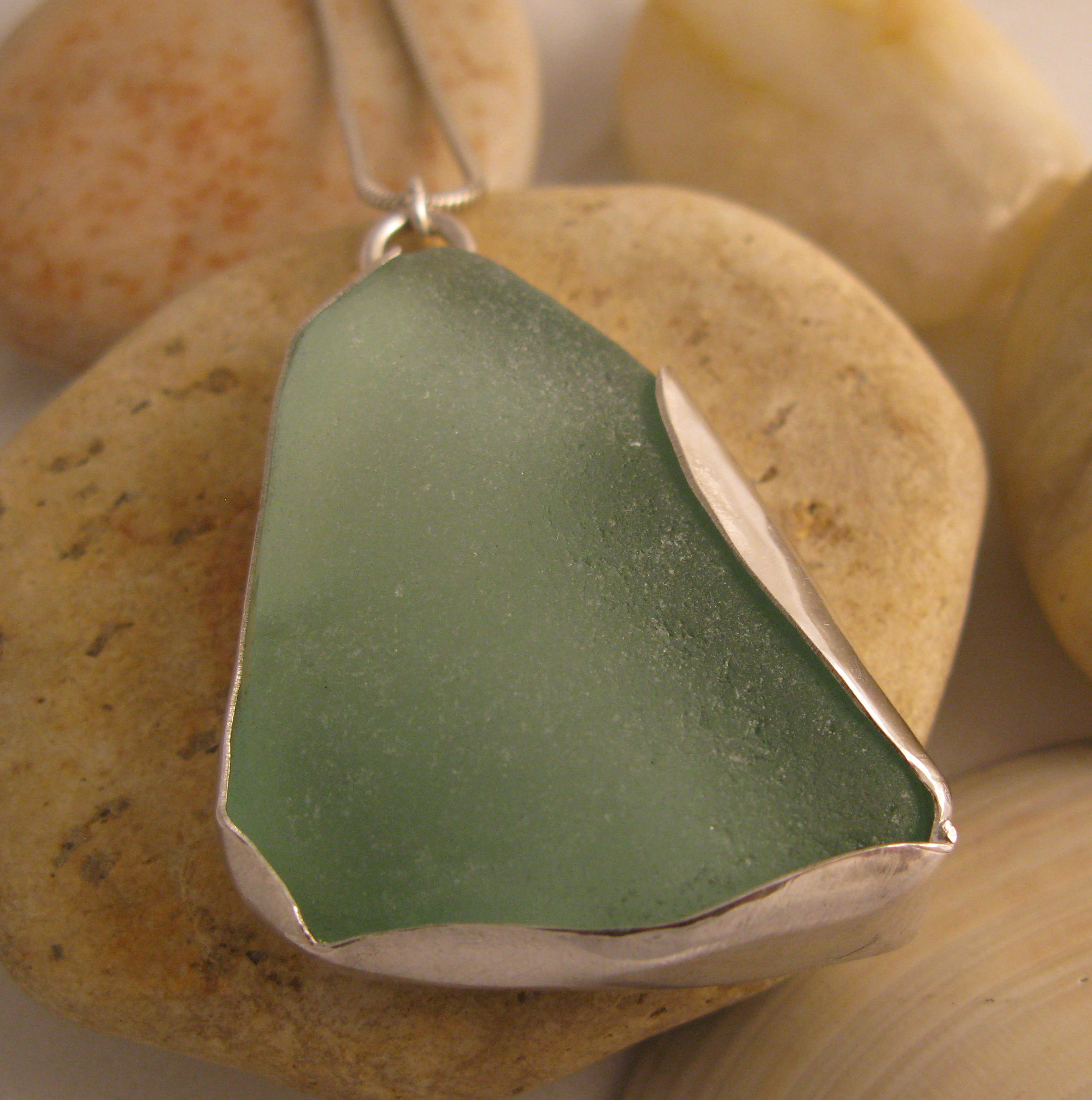 Green Sea Glass pendent