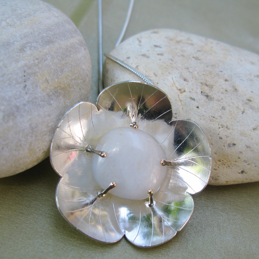 Milky Quartz pendant from Haven Beach