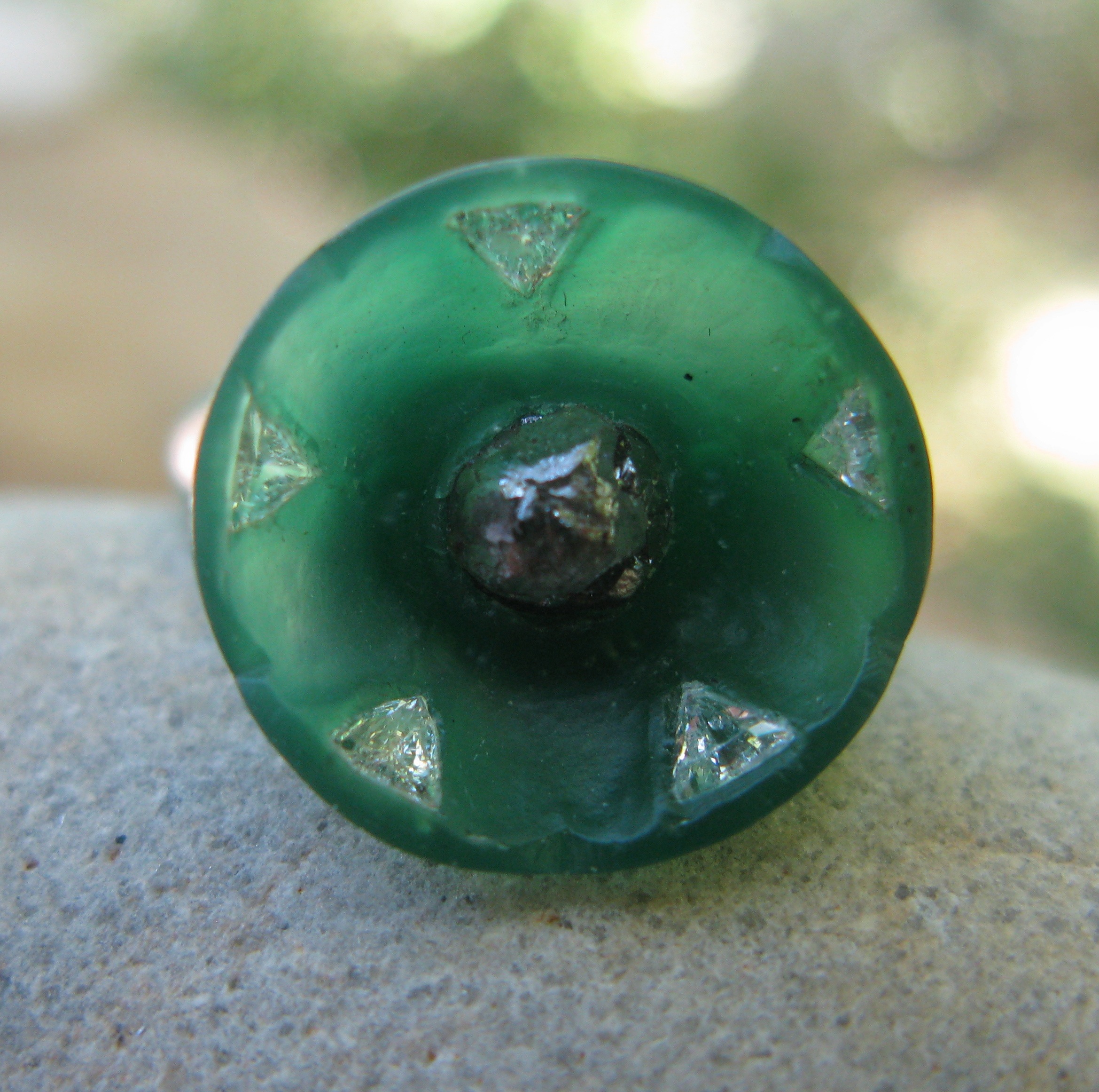 Wax model with diamonds