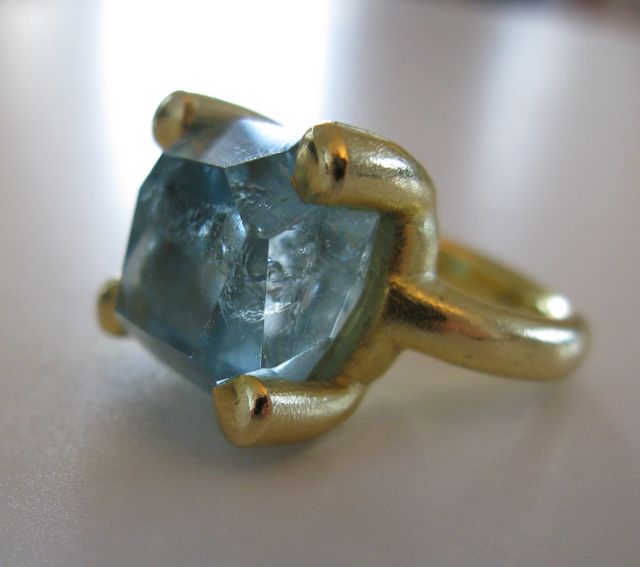 Aquamarine Gold Ring