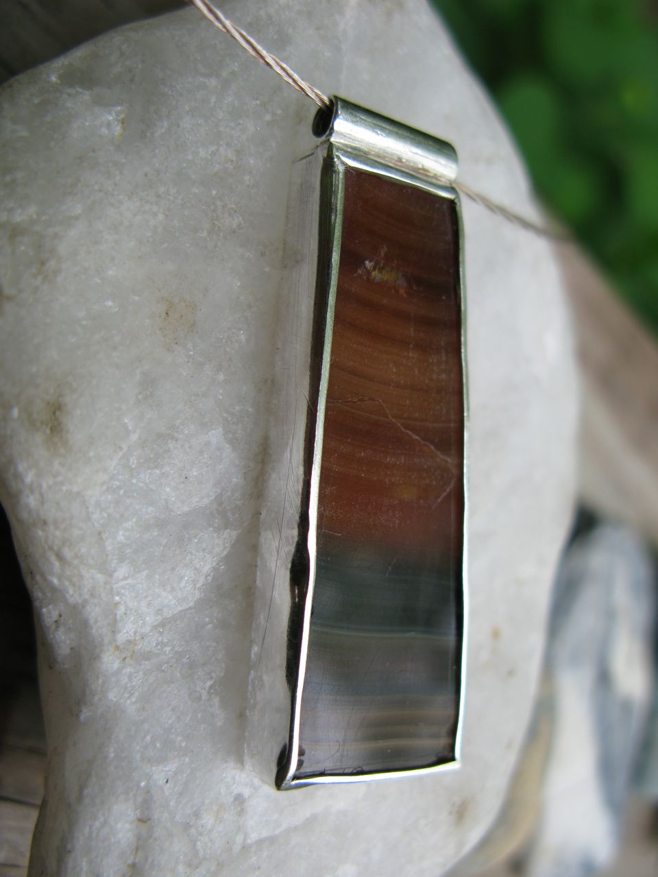 Banded Agate in Silver